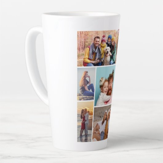 Creëer Uw eigen fotocollage 8 Latte Mok (Linkerhoek)