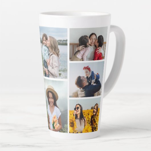 Creëer Uw eigen fotocollage 8 Latte Mok (Rechterhoek)