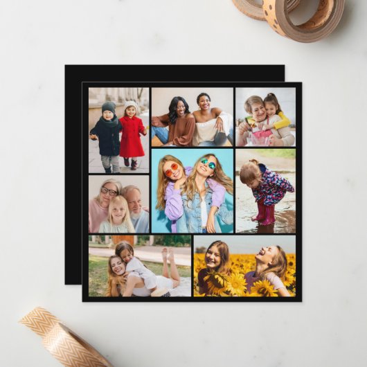 Creëer Uw eigen fotocollage 8 Notitiekaartje (Voorkant / Achterkant in situ)