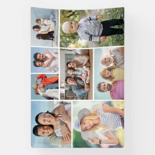Creëer Uw eigen fotocollage 8 Spandoek (Verticaal)