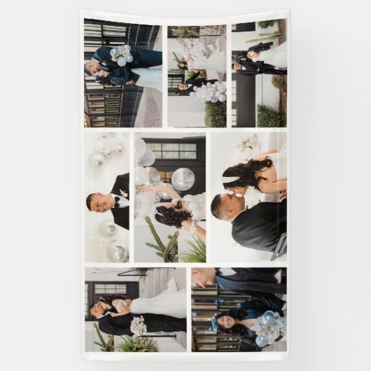 Creëer Uw eigen fotocollage 8 Spandoek (Verticaal)