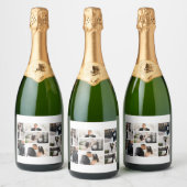 Creëer Uw eigen fotocollage 8 Sparkling Wijnetiket (Flessen)
