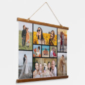 Creëer Uw eigen fotocollage 9 Hangend Wandkleed (Gebogen)