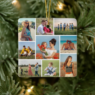 Creëer Uw eigen fotocollage 9 Keramisch Ornament