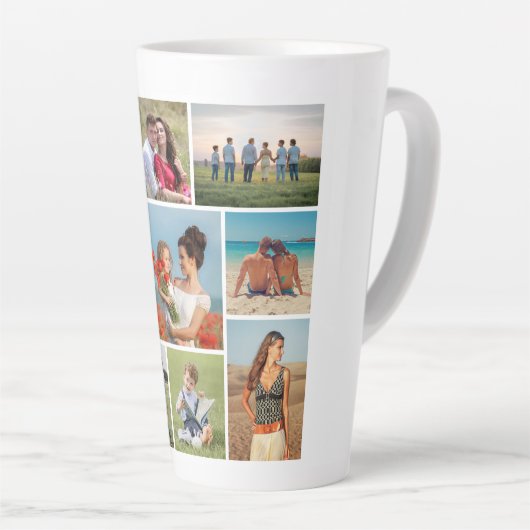 Creëer Uw eigen fotocollage 9 Latte Mok (Rechterhoek)
