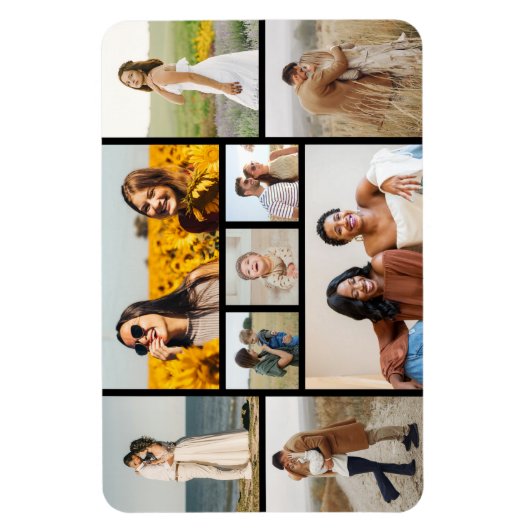 Creëer Uw eigen fotocollage 9 Magneet (Verticaal)