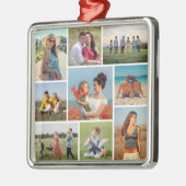 Creëer Uw eigen fotocollage 9 Metalen Ornament (Links)