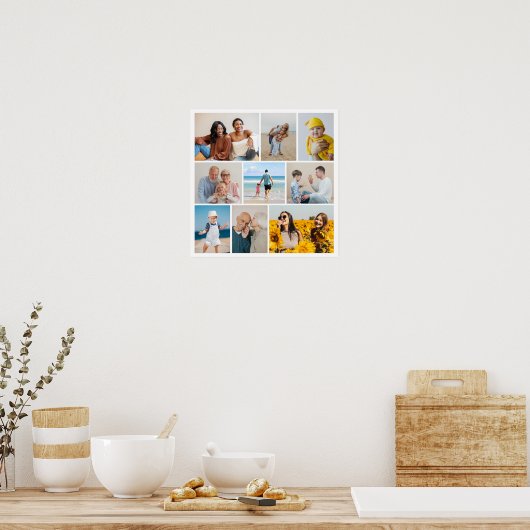 Creëer Uw eigen fotocollage 9 Poster (Keuken)