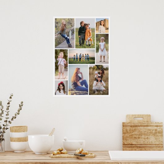 Creëer Uw eigen fotocollage 9 Poster (Keuken)