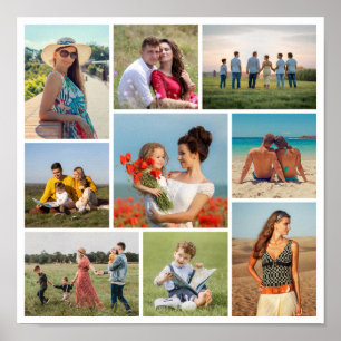 Creëer Uw eigen fotocollage 9 Poster
