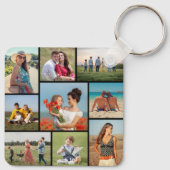 Creëer Uw eigen fotocollage 9 Sleutelhanger (Achterkant)