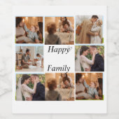 Creëer Uw eigen fotocollage bewerkbare kleurwijn Wijn Etiket (Enkel label)