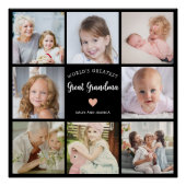 Creëer Uw eigen fotocollage Grote Oma Modern Perfect Poster (Voorkant)