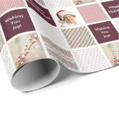 Creëer uw eigen fotocollage kerst cadeaupapier (Rol Hoek)