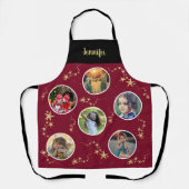 Creëer uw eigen fotocollage Kerstmonogram Schort (Voorkant)