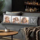 Creëer Uw eigen fotocollage met monogram Lichaamskussen