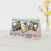 Creëer uw eigen fotocollage.vaderdag kaart (Gele Bloem)