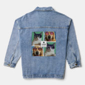 Creëer Uw eigen fotocollage van 4 Pet Denim Jacket (Achterkant)