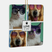 Creëer Uw eigen fotocollage van 4 Pet Keramisch Ornament (Rechts)
