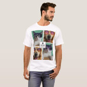 Creëer Uw eigen fotocollage van 4 Pet T-shirt (Voorkant volledig)