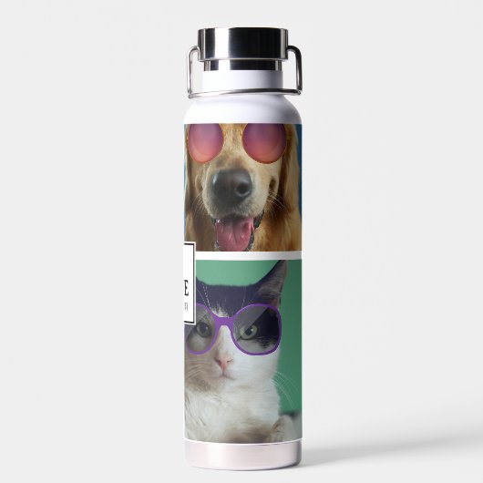 Creëer Uw eigen fotocollage van 4 Pet Waterfles (Achterkant)
