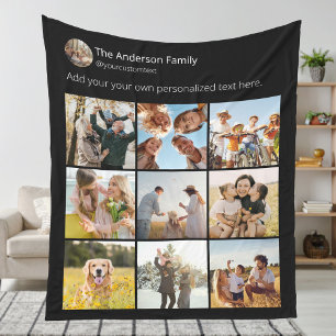 Creëer uw eigen fotocollage voor sociale media fleece deken