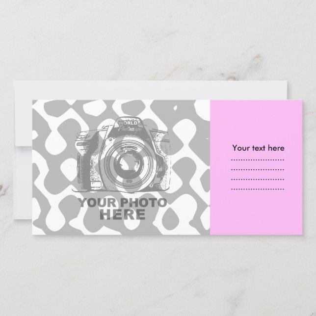 Creëer Uw eigen fotokaart Roze (Voorkant)