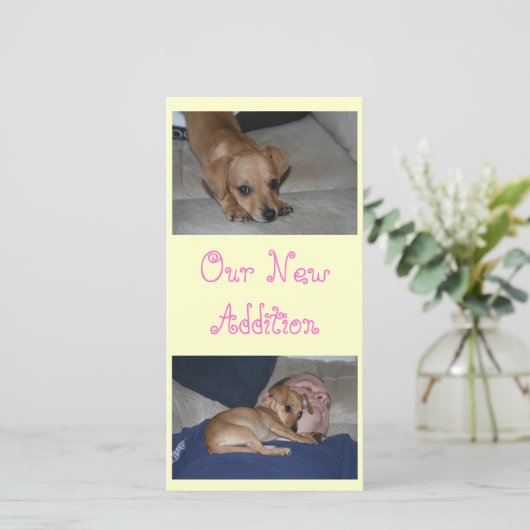 Creëer Uw eigen fotokaarten Aankondiging (Staand voorkant)