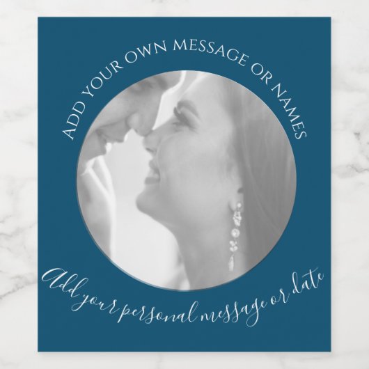 Creëer Uw eigen fotolabel Wijn Etiket (Enkel label)