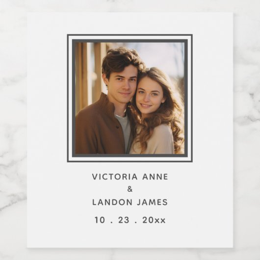 Creëer Uw eigen fotolabel Wijn Etiket (Enkel label)