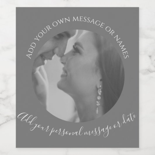 Creëer Uw eigen fotolabel Wijn Etiket (Enkel label)