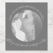 Creëer Uw eigen fotolabel Wijn Etiket (Enkel label)