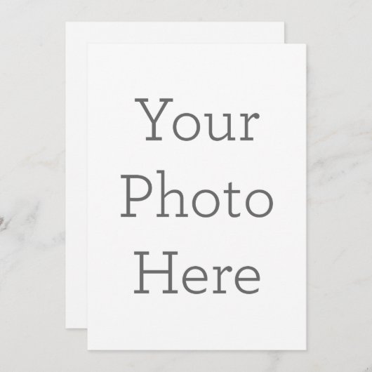 Enkele uitnodiging, Maat: 12,7  x 17,8 cm, Papier: Signature Mat, Enveloppen: Wit (Voorkant / Achterkant)