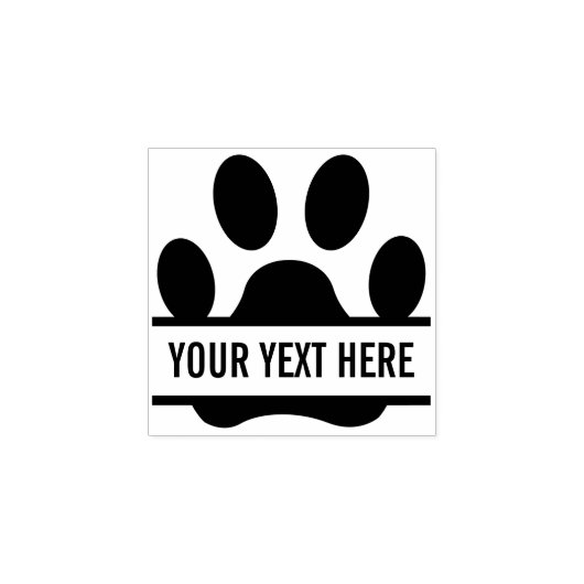 Creëer Uw eigen Funny Paw Print Rubberstempel (Afrduk)