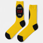 Creëer Uw eigen — Geel, Foto, Persoonlijk/Aangepas Sokken (Links)