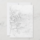 Creëer uw eigen  geëtst Roos bruiloft Kaart (Achterkant)