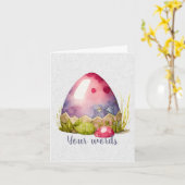 Creëer Uw eigen gekleurde eierkabouter kroon Kaart (Gele Bloem)