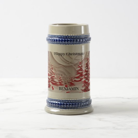 Creëer Uw eigen, Gelukkig Ontwerp van de Kerstmisd Bierpul (Center)