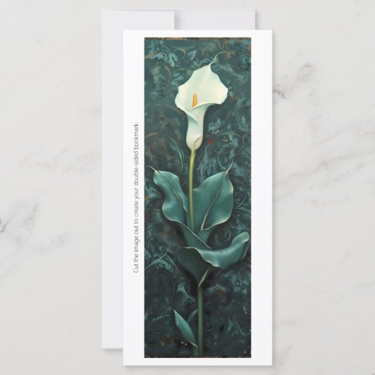 Creëer Uw eigen gemarmerde Calla Lily Bladwijzer K (Voorkant)