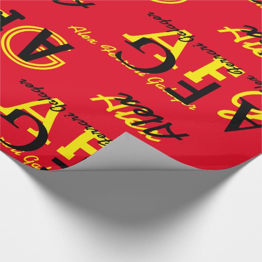 creëer uw eigen gepersonaliseerd genoemd patroon cadeaupapier (Hoek)