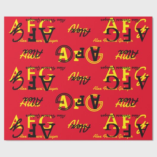 creëer uw eigen gepersonaliseerd genoemd patroon cadeaupapier (Vlak)