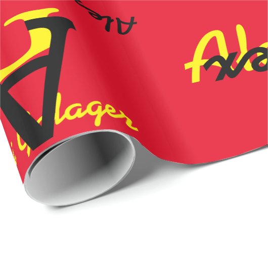 creëer uw eigen gepersonaliseerd genoemd patroon cadeaupapier (Rol Hoek)