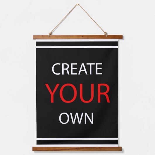 Creëer Uw eigen — gepersonaliseerd, merknaam/aange Hangend Wandkleed (Voorkant)