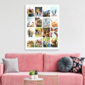 Creëer Uw eigen gepersonaliseerde 16 foto collage Canvas Afdruk (Insitu (Woonkamer))