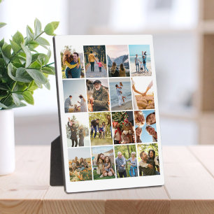 Creëer Uw eigen gepersonaliseerde 16 foto collage Fotoplaat
