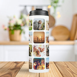 Creëer Uw eigen gepersonaliseerde 20 foto collage Thermosbeker