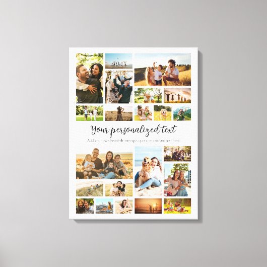 Creëer Uw eigen gepersonaliseerde 22 foto collage Canvas Afdruk (Voorkant)