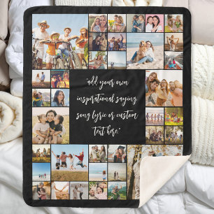 Creëer Uw eigen gepersonaliseerde 36 foto collage Sherpa Deken