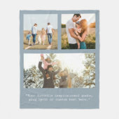 Creëer Uw eigen gepersonaliseerde 3 foto en offert Fleece Deken (Voorkant)