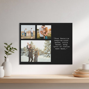 Creëer Uw eigen gepersonaliseerde 3 foto en offert Imitatie Canvas Print